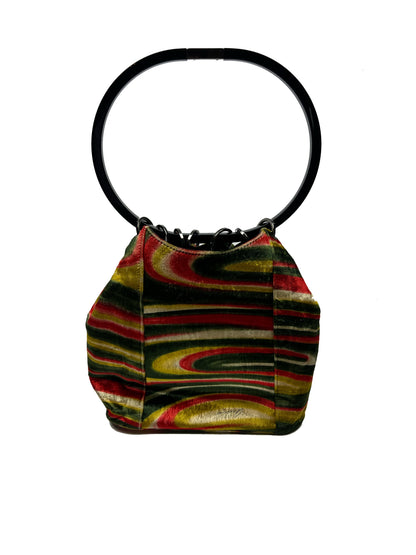 F/W 1999 psychedelic print velvet bag