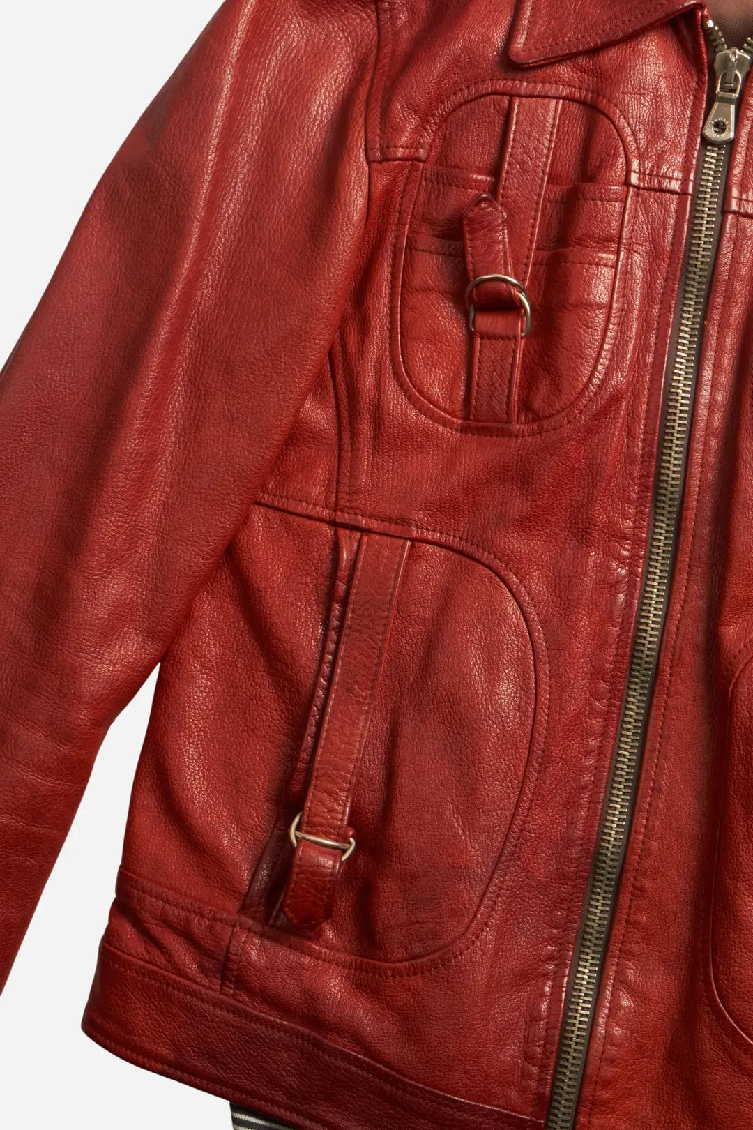 Dolce & Gabbana Red Leather Jacket