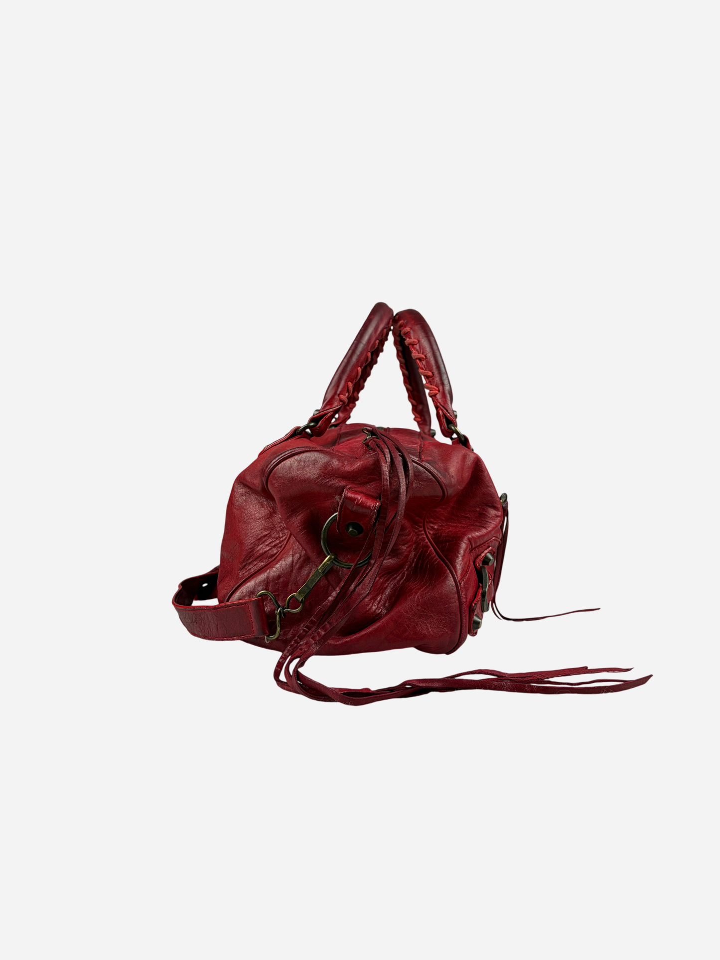 Balenciaga Red Leather City Bag