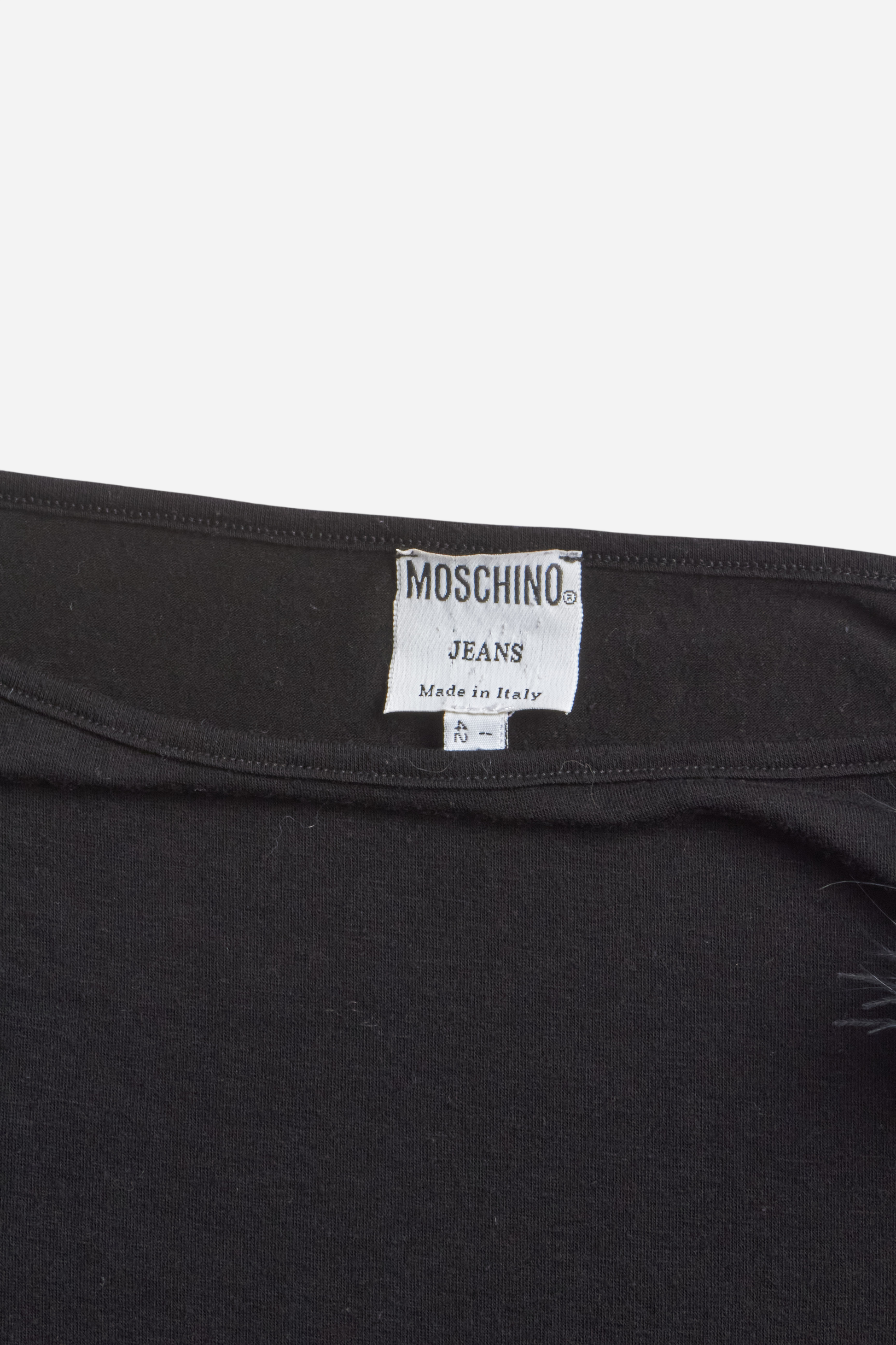 Moschino Black Faux Fur Top