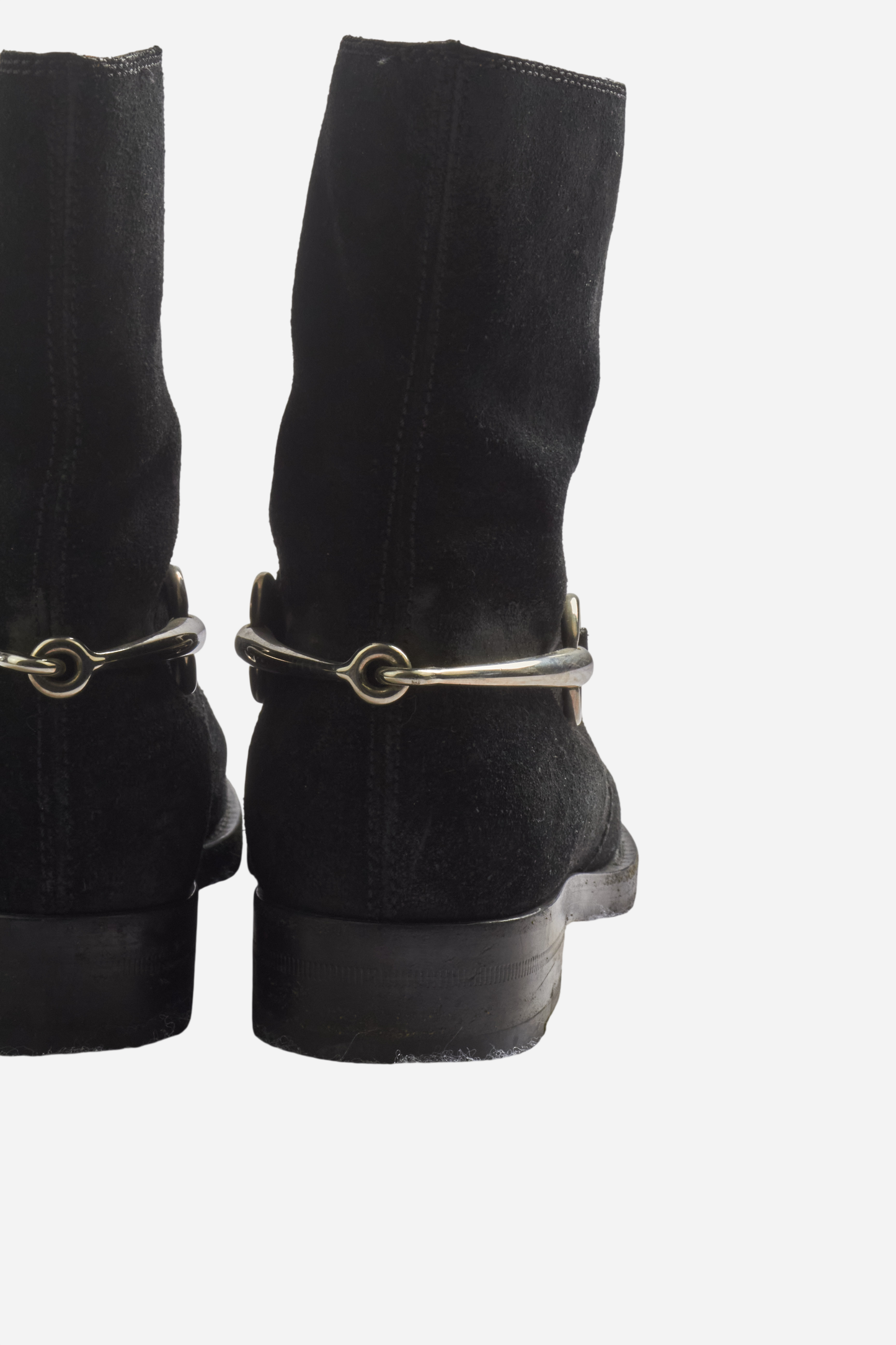 Gucci Black Suede Horstebit Boots