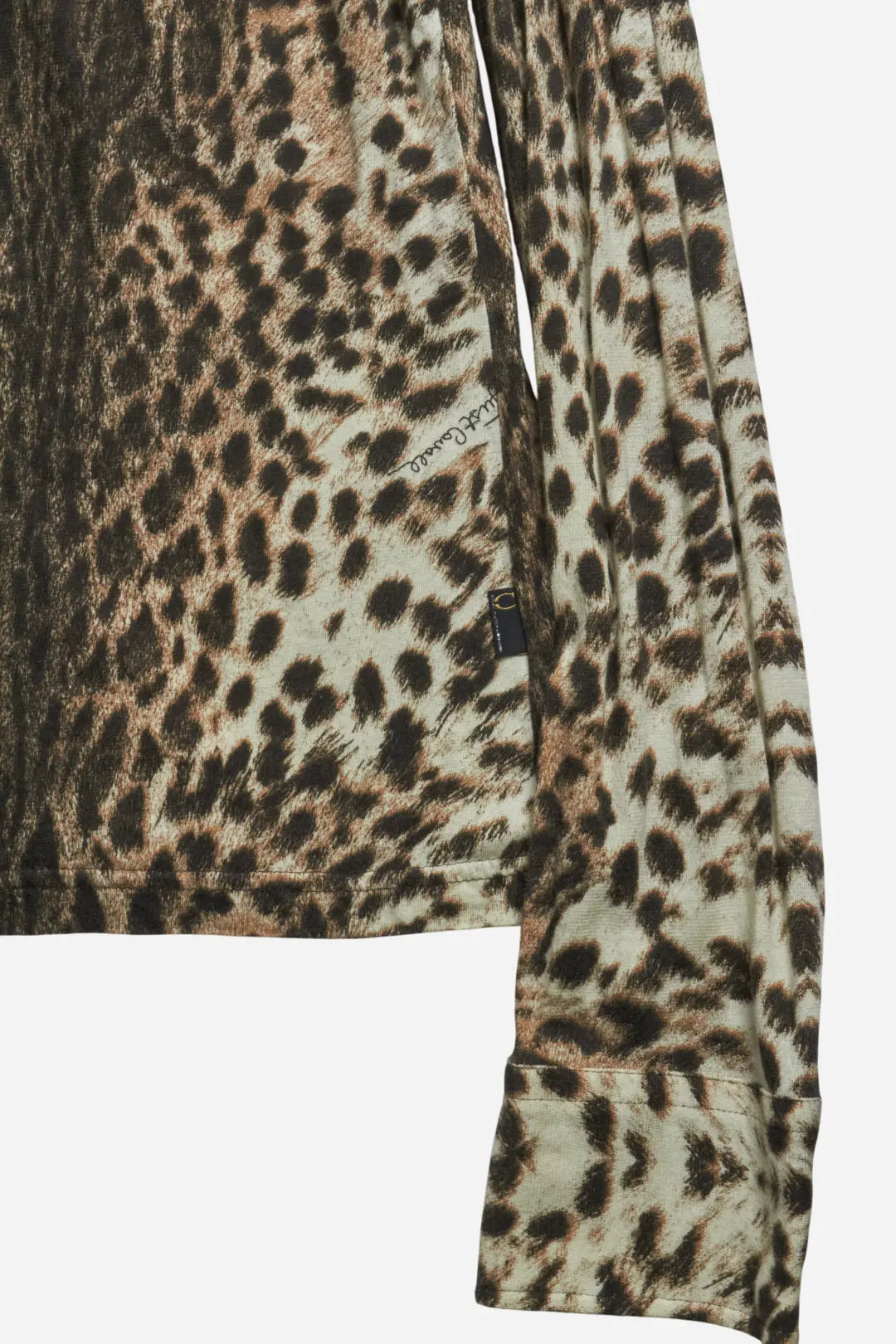 Roberto Cavalli Brown Leopard Print Shirt