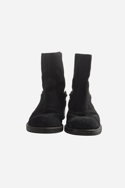 Gucci Black Suede Horstebit Boots