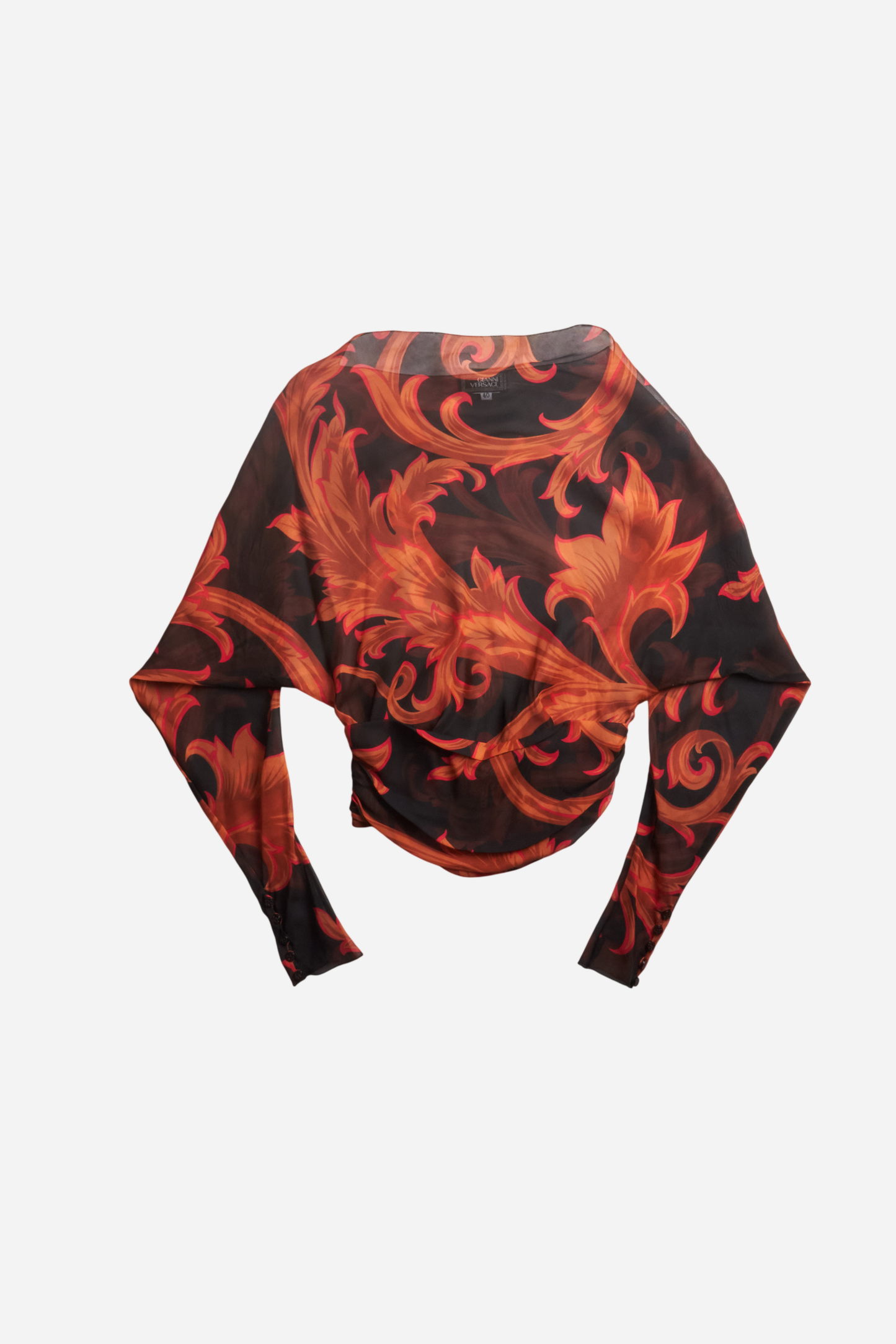 Gianni Versace Silk Baroque Top