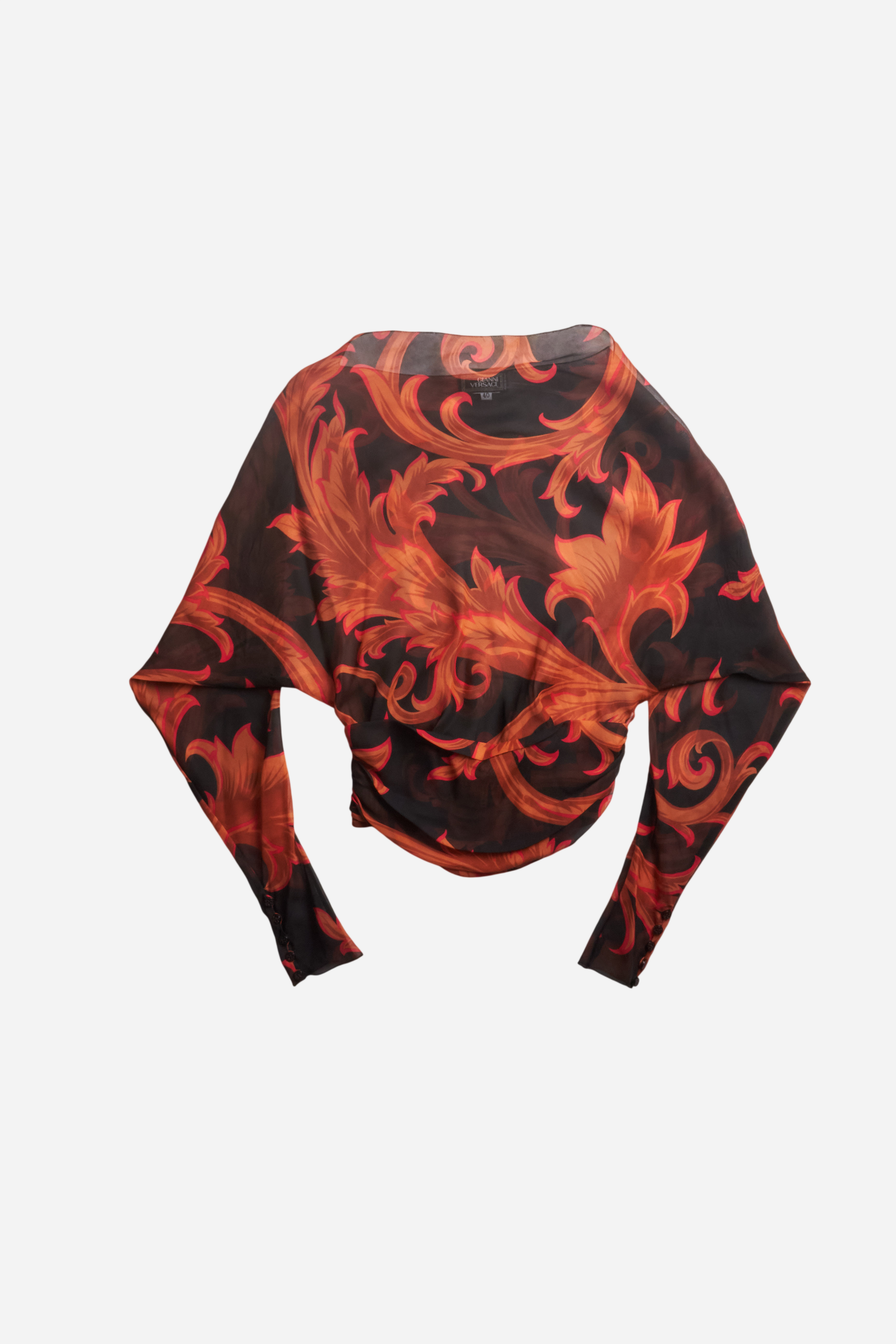 Gianni Versace Silk Baroque Top