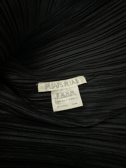 Black Pleated Cardigan