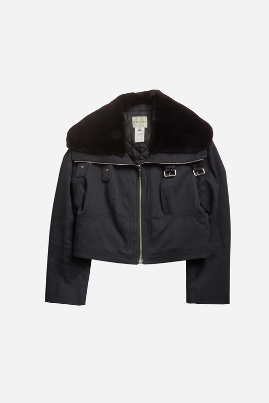 Celine Black Cropped Jacket