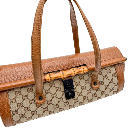 Gucci Monogram Bamboo Bullet Bag