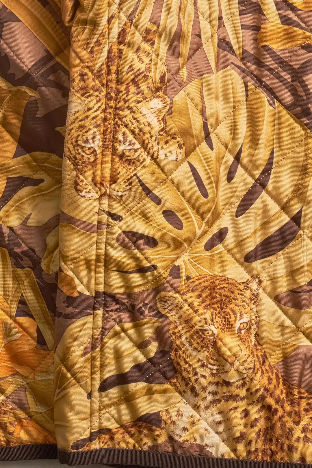Ferragamo Brown Silk Jungle Jacket