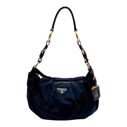 Prada Navy Nylon Shoulderbag