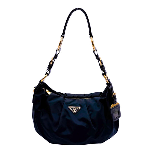 Prada Navy Nylon Shoulderbag