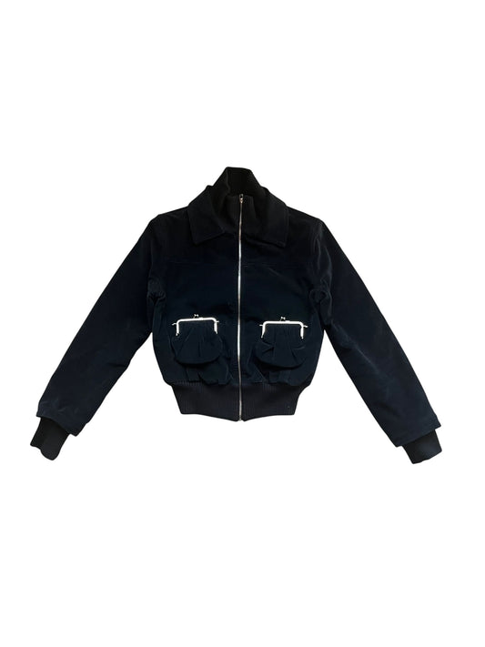 Moschino velvet coin pouch bomber