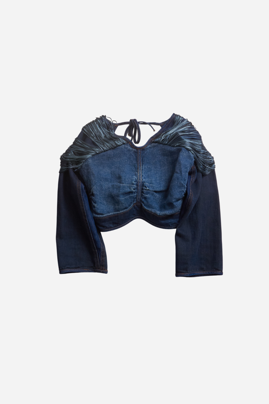 Jean Paul Gaultier Denim Fringe Top