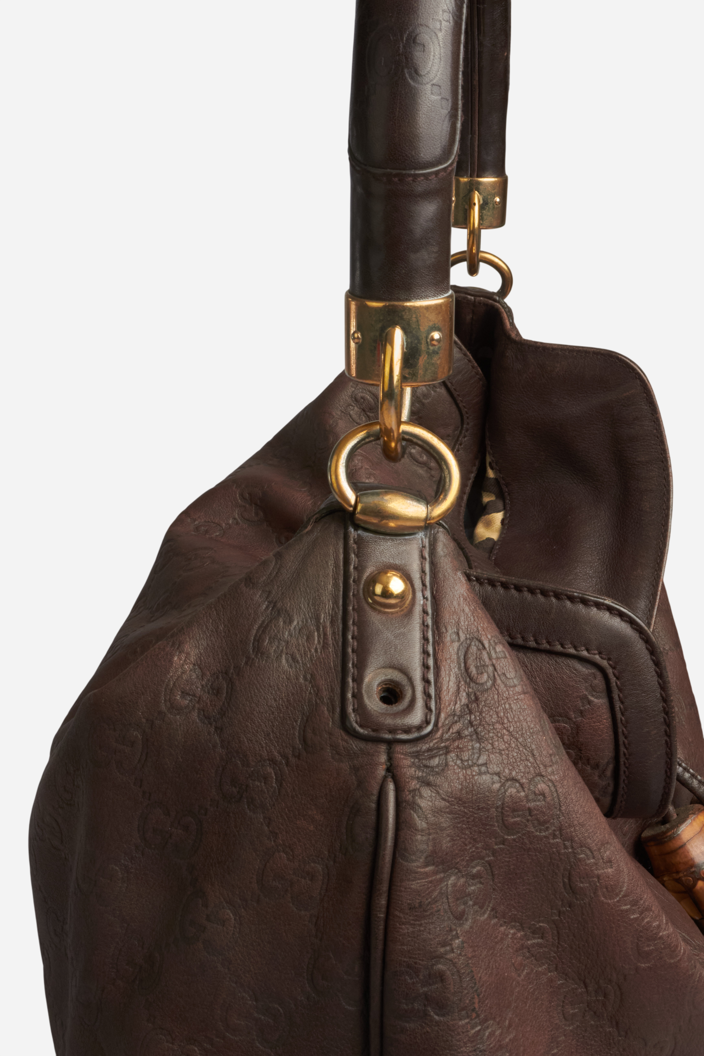 Gucci Brown Indy Leather Bag