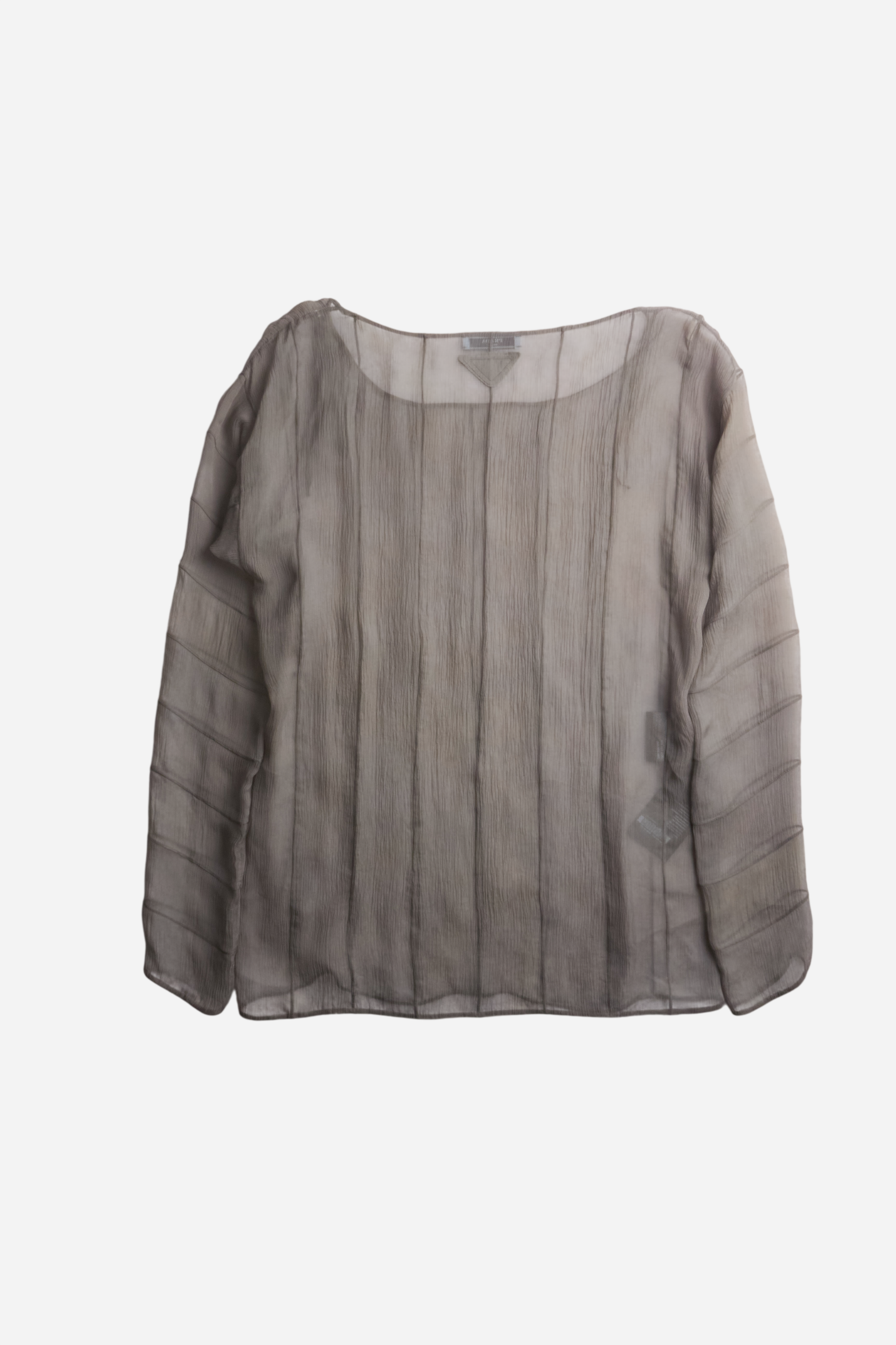 Prada Grey Sheer Top