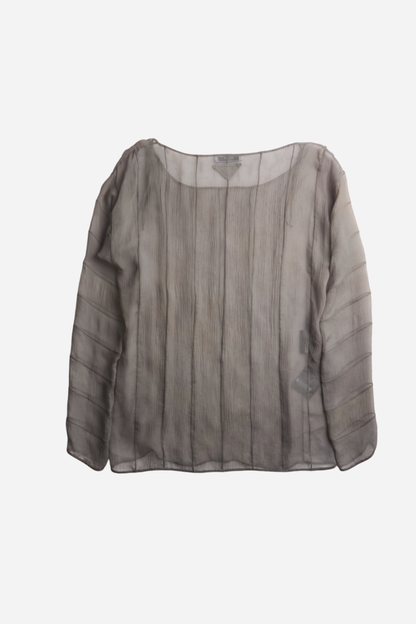 Prada Grey Sheer Top