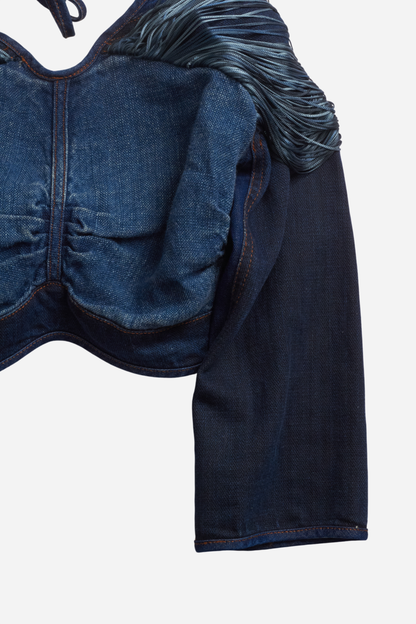 Jean Paul Gaultier Denim Fringe Top