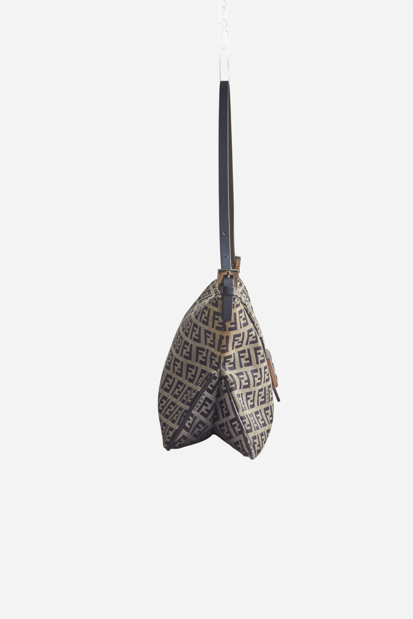 Fendi Navy Zucchino Mamma Baguette Bag