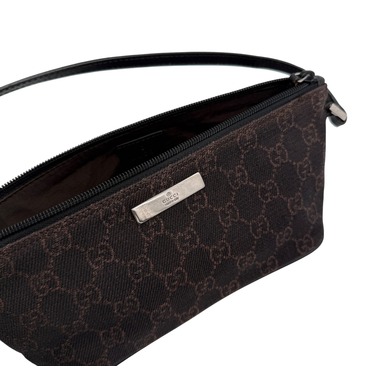 Gucci Brown Monogram Boat Pochette Bag