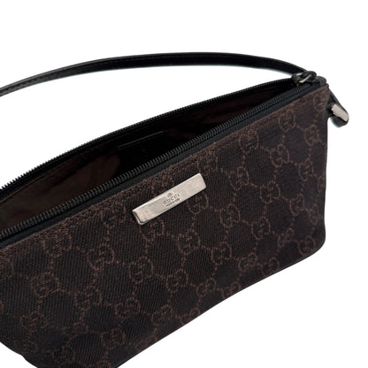 Gucci Brown Monogram Boat Pochette Bag