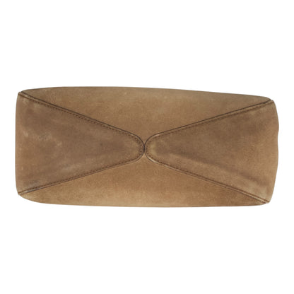 Gucci Brown Suede Whipstitch Hobo Bag