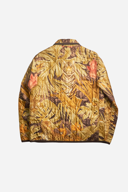 Ferragamo Brown Silk Jungle Jacket