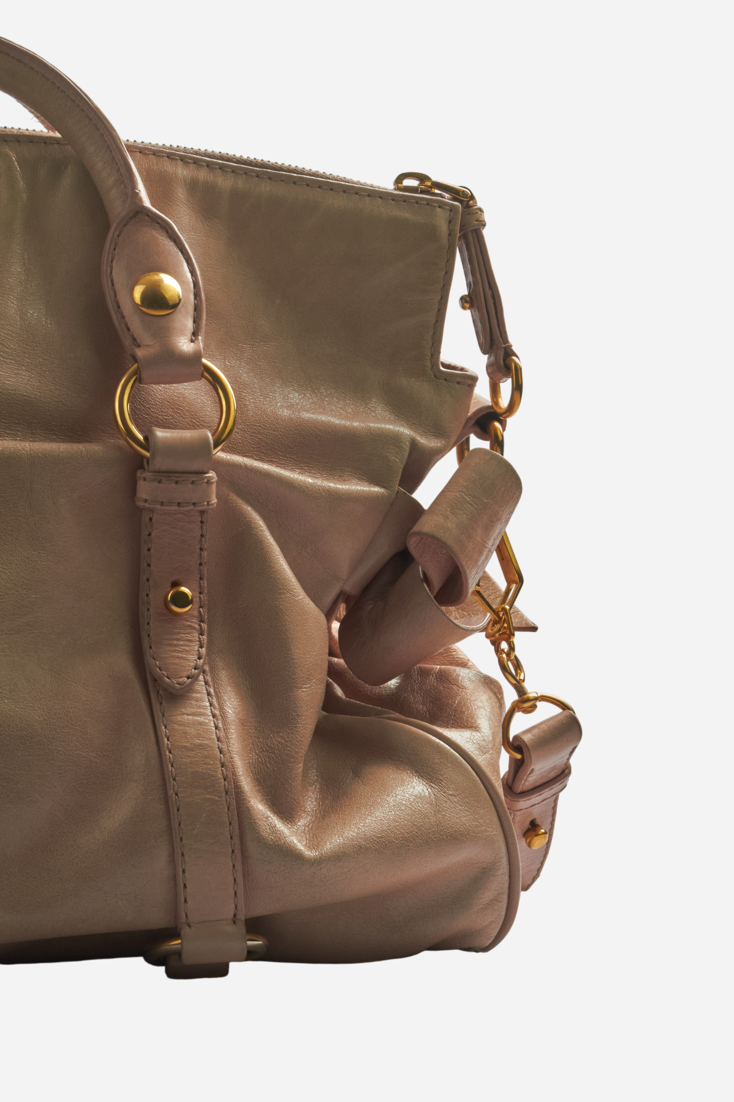 Miu Miu Beige Leather Bow Bag