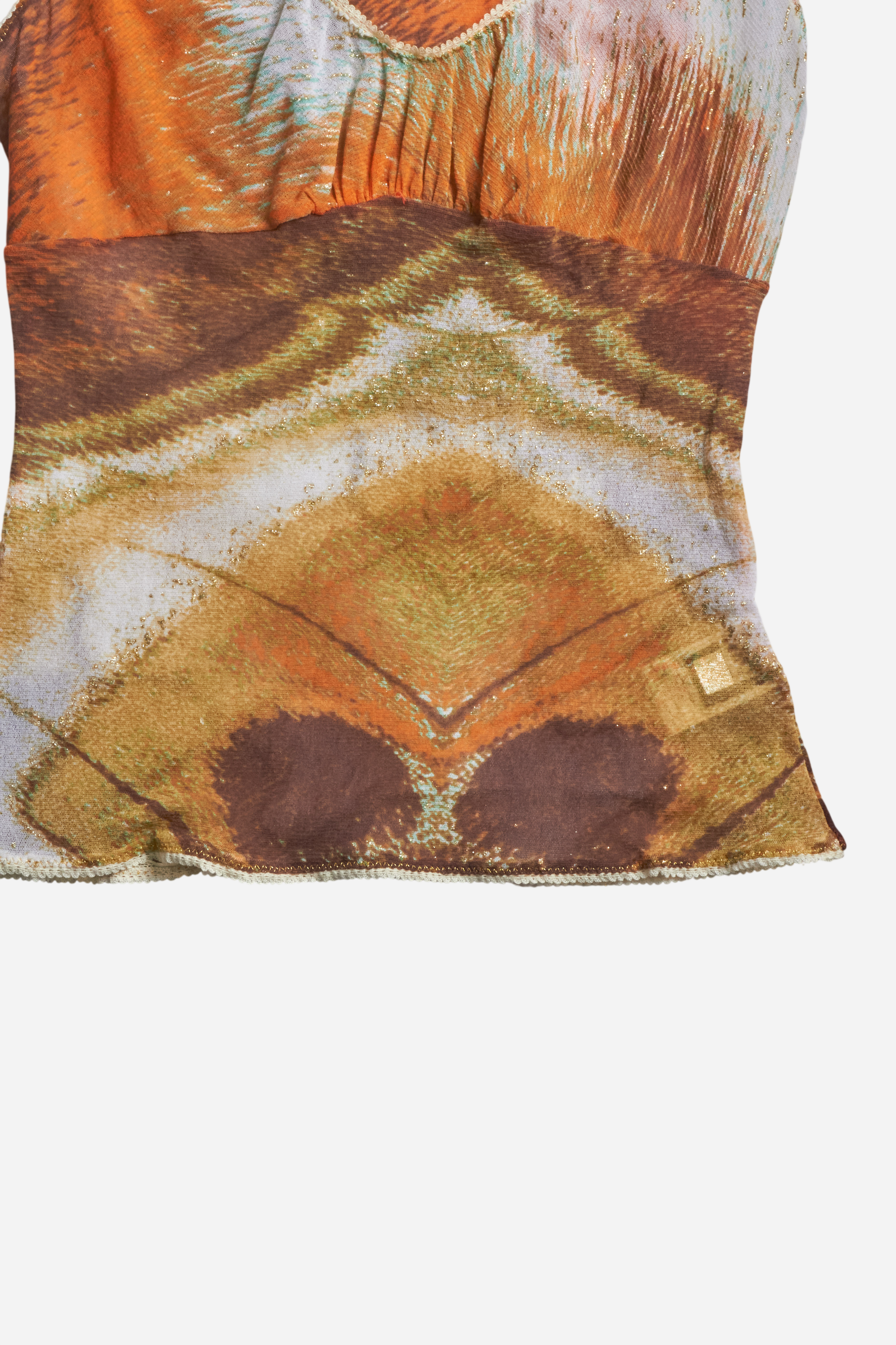 Roberto Cavalli Orange Abstract Print Three-Piece Set