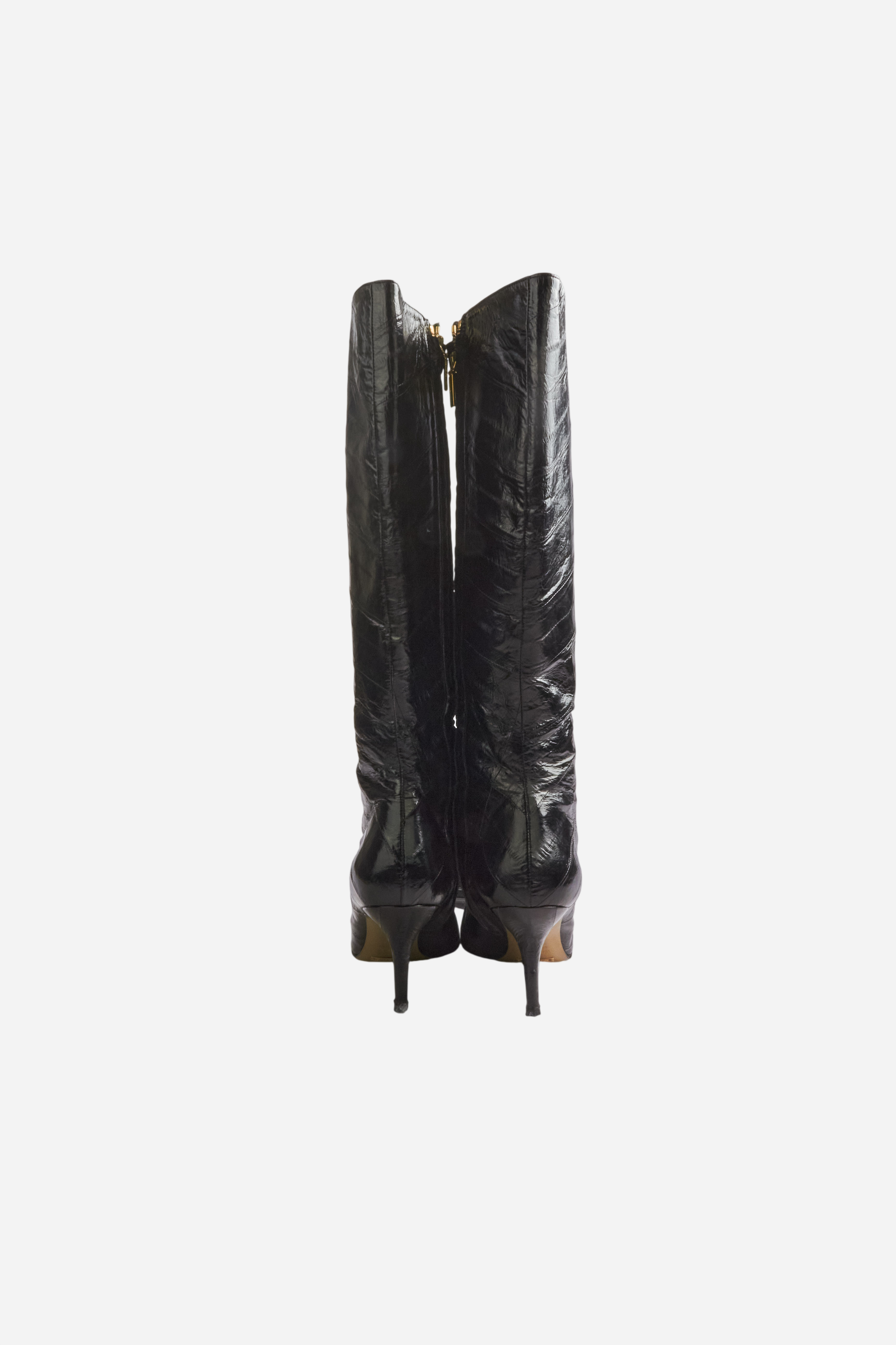 Dolce & Gabbana Black Eel Leather Boots