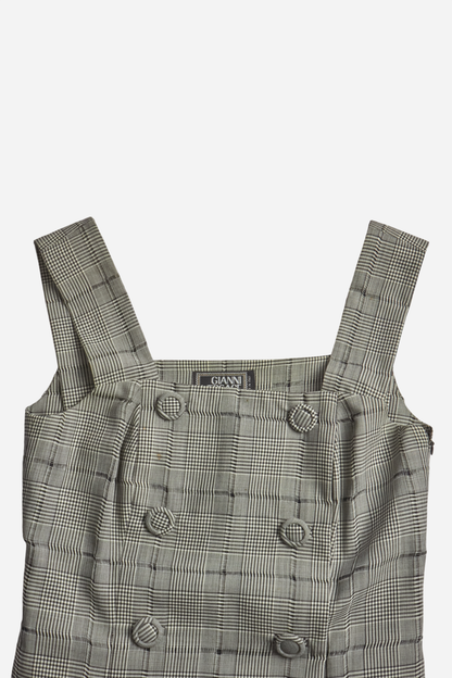 Gianni Versace S/S94 Runway Look 12 Gray Plaid Set (Worn by Naomi Campbell)