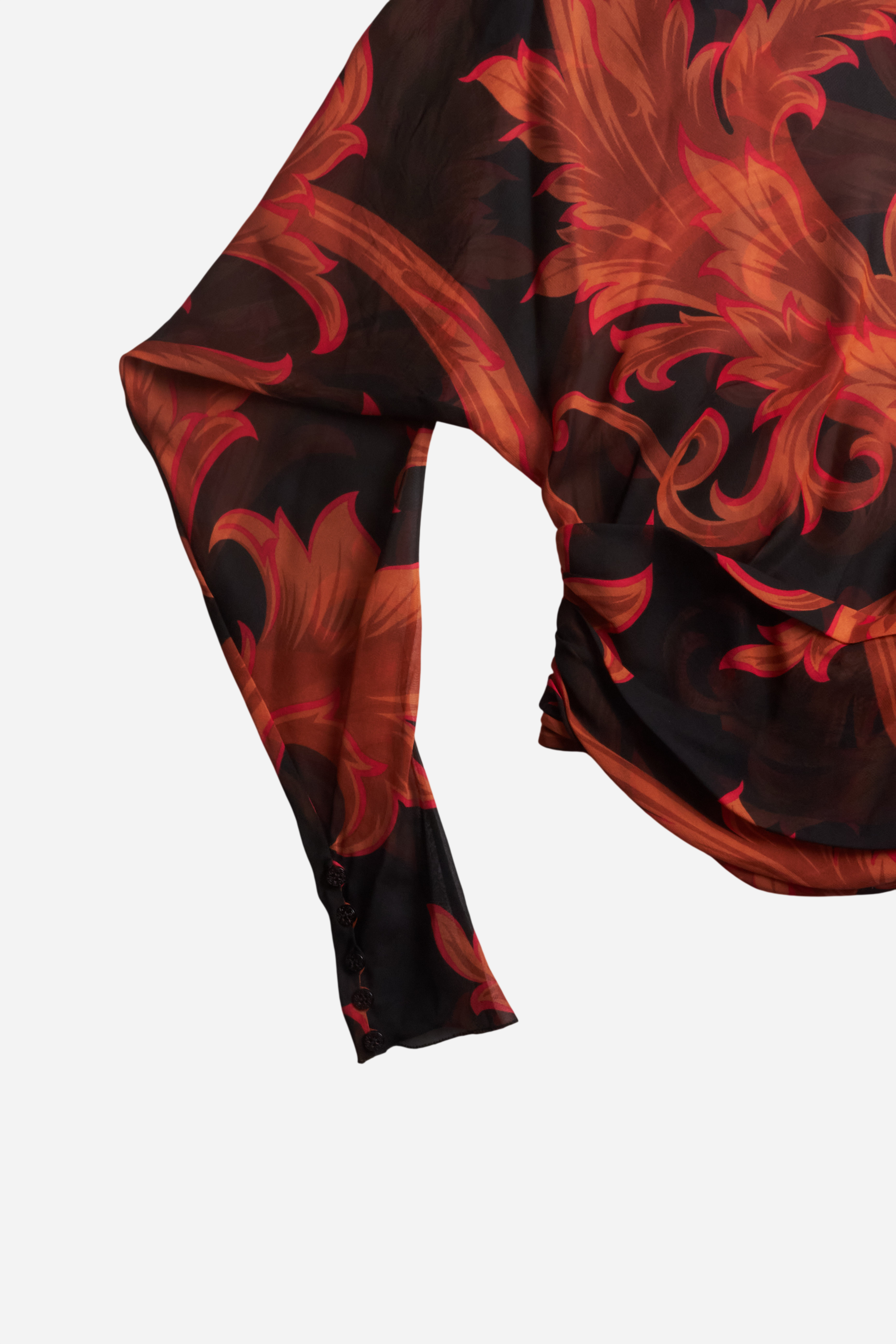 Gianni Versace Silk Baroque Top