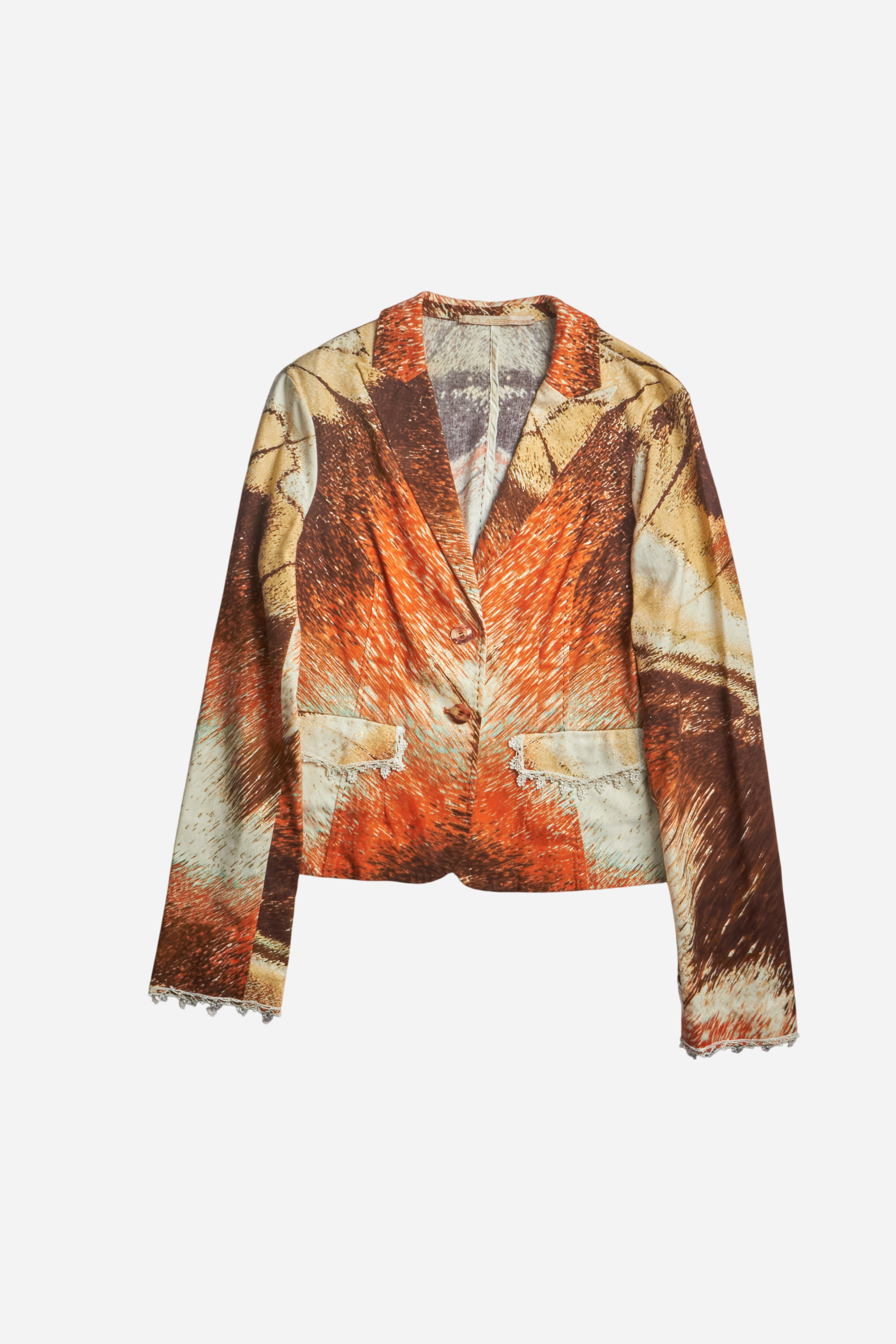 Roberto Cavalli Orange Abstract Print Three-Piece Set