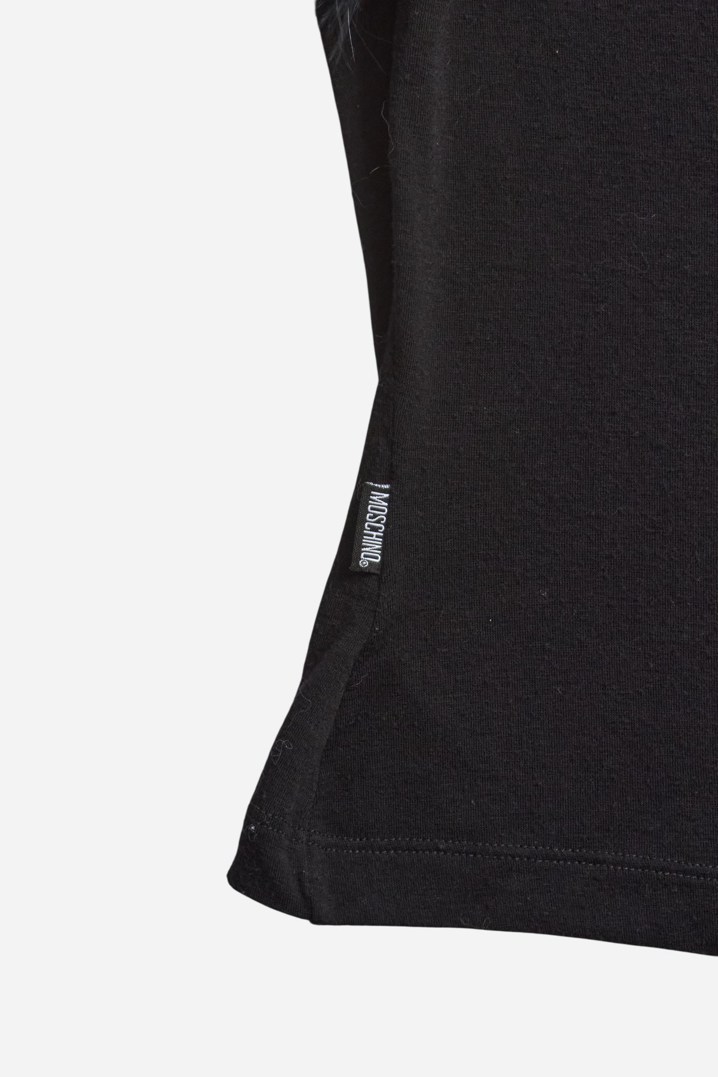 Moschino Black Faux Fur Top