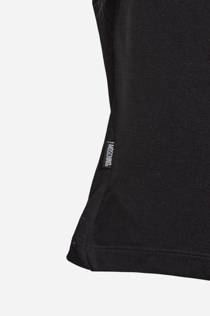 Moschino Black Faux Fur Top