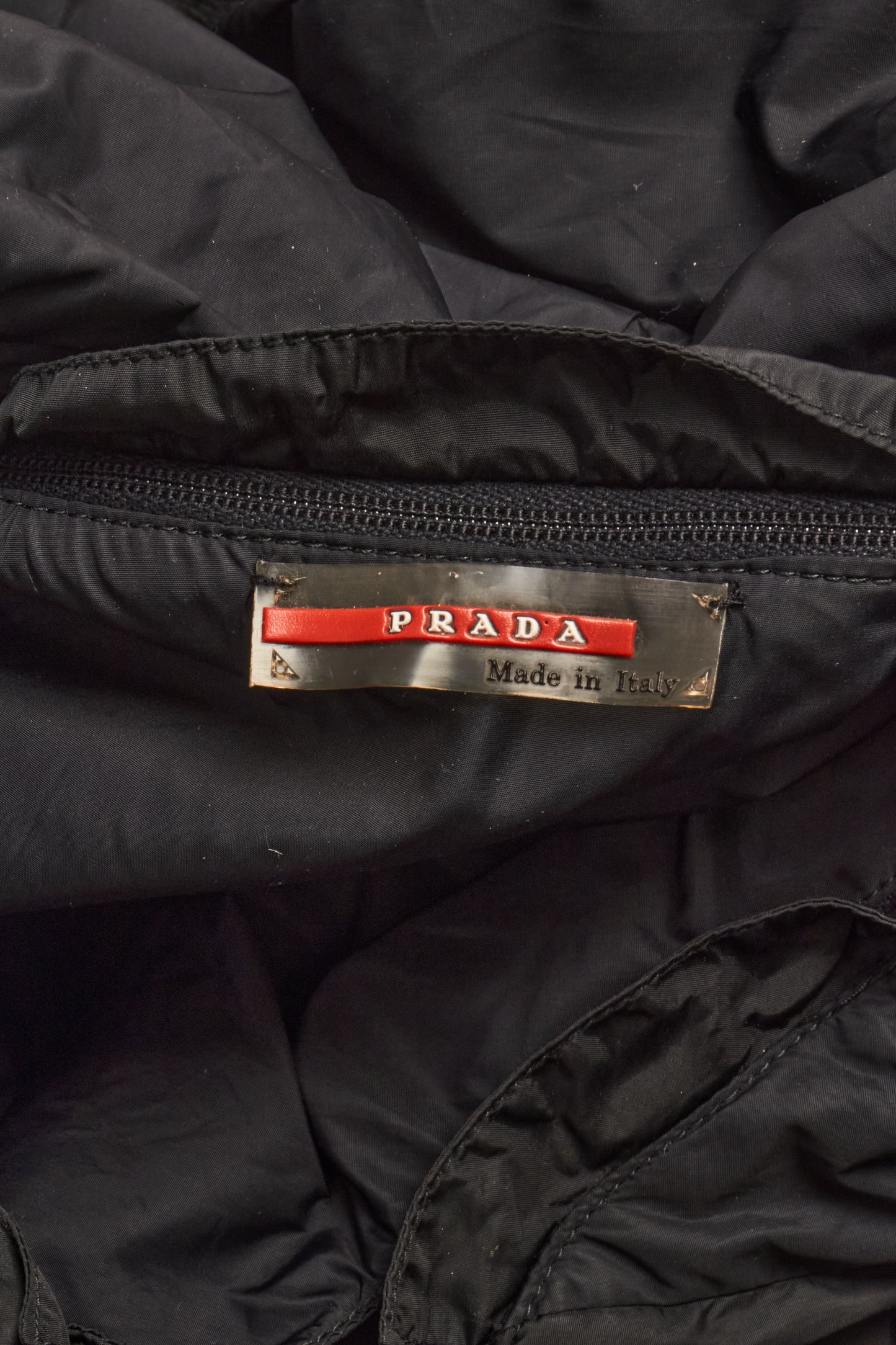 Prada Red Tab Black Dress Jacket