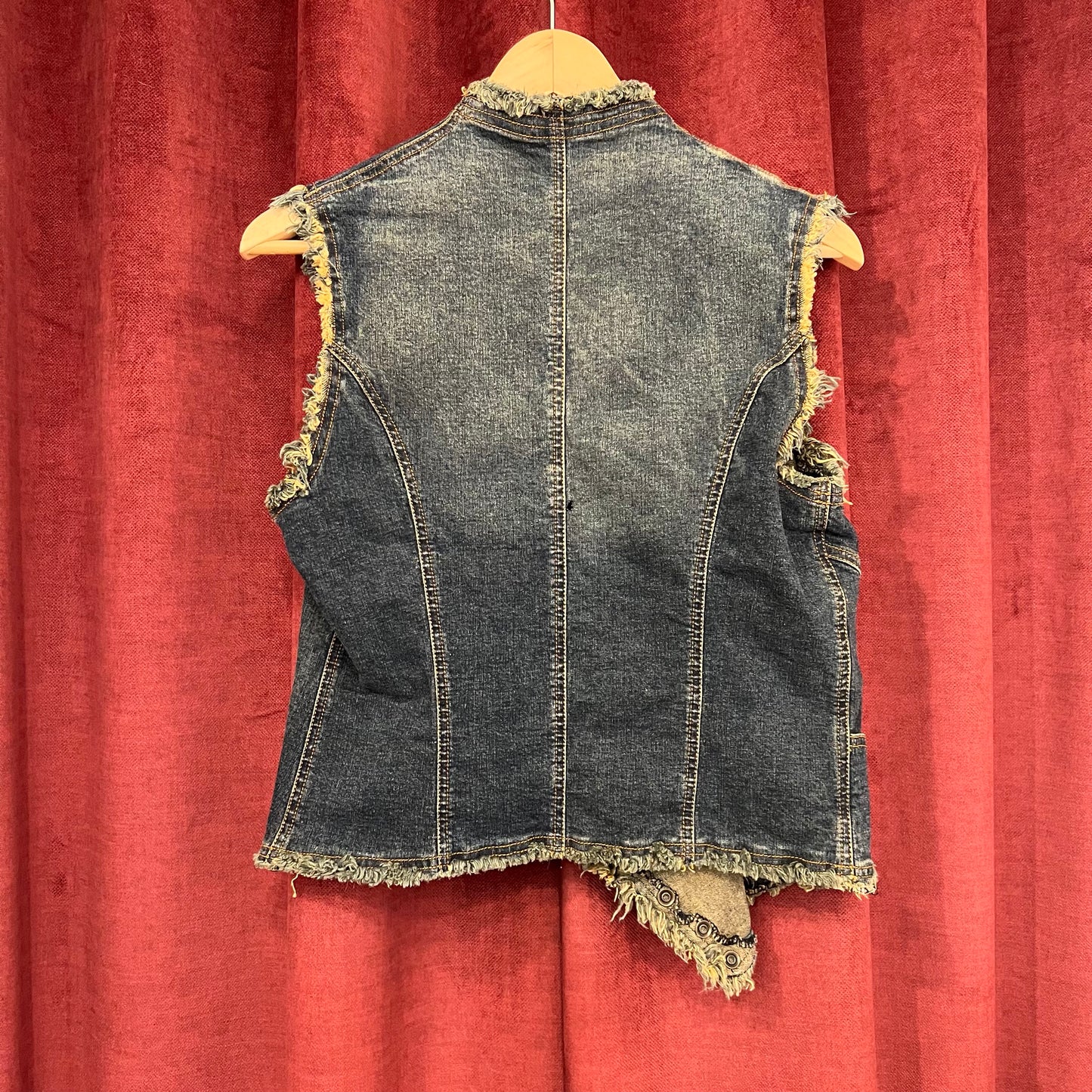 Plein Sud asymmetrical denim vest