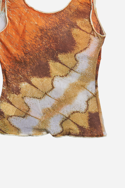 Roberto Cavalli Orange Abstract Print Three-Piece Set
