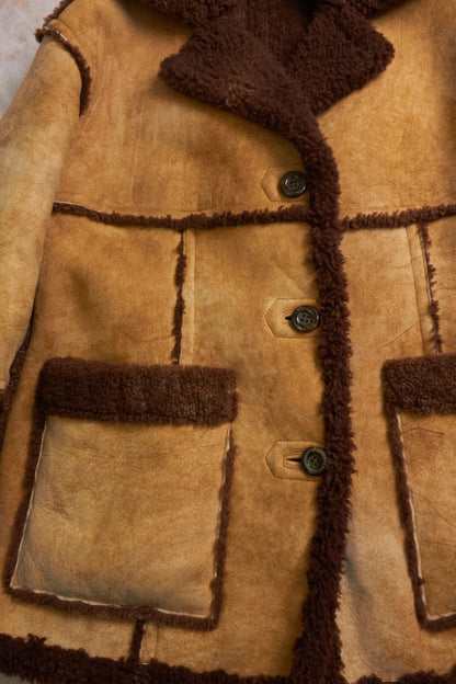 Dolce &amp; Gabbana 90s Beige Shearling Jacket