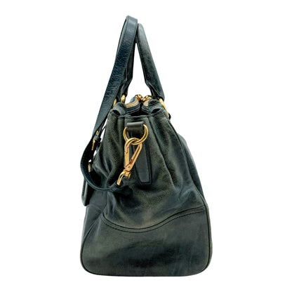 Prada Emerald Green Vitello Leather Bag