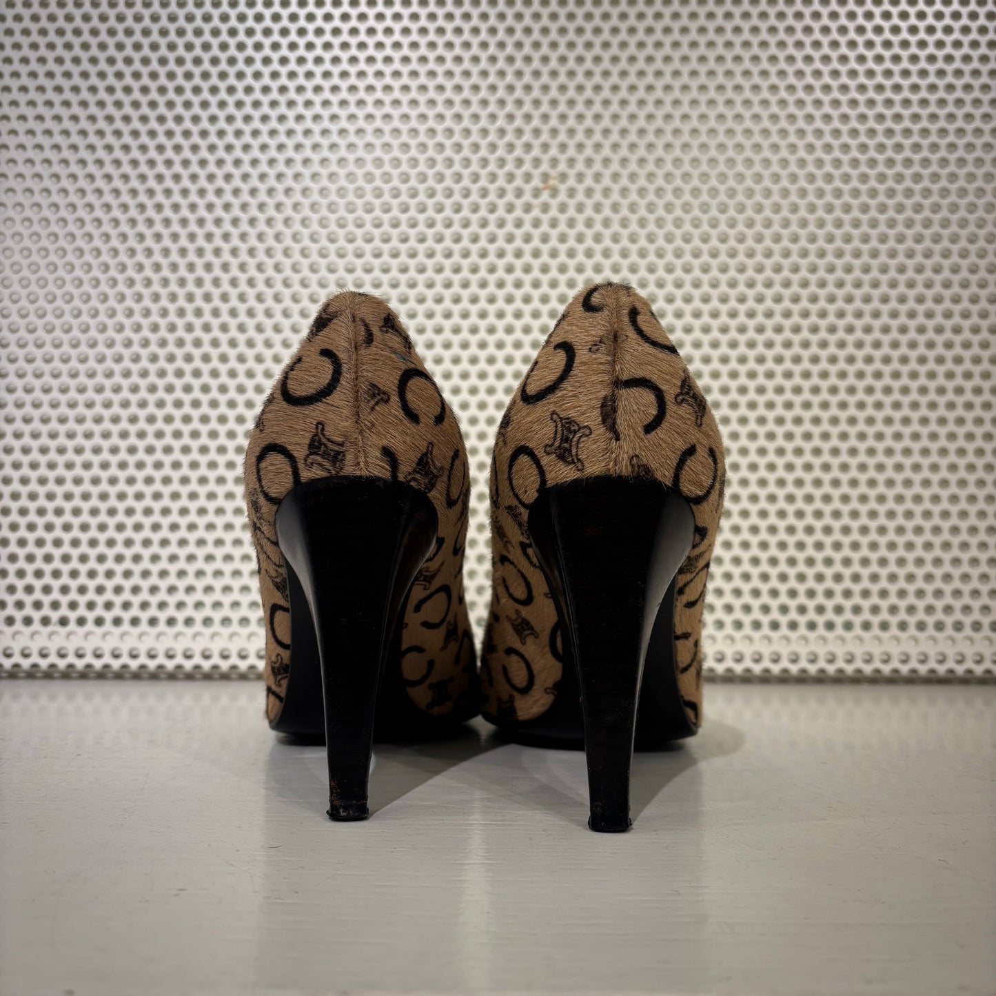 Celine pony hair heels