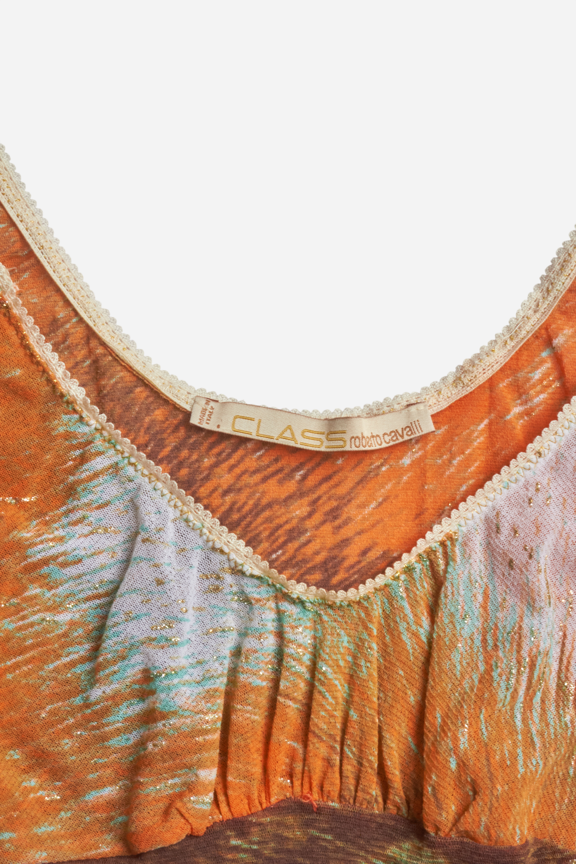 Roberto Cavalli Orange Abstract Print Three-Piece Set