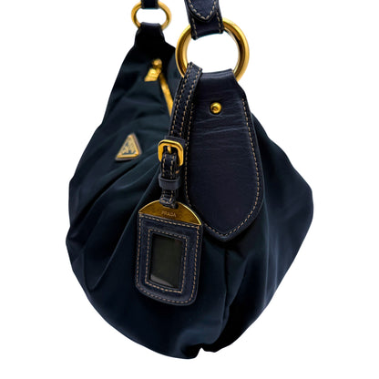 Prada Navy Nylon Shoulderbag