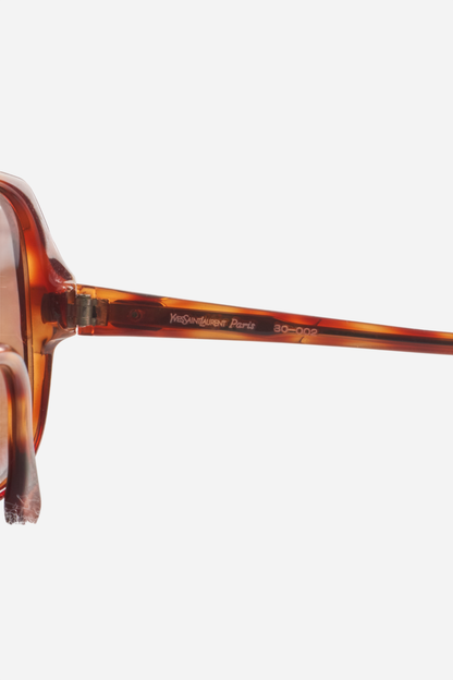 Yves Saint Laurent Brown Aviator Sunglasses