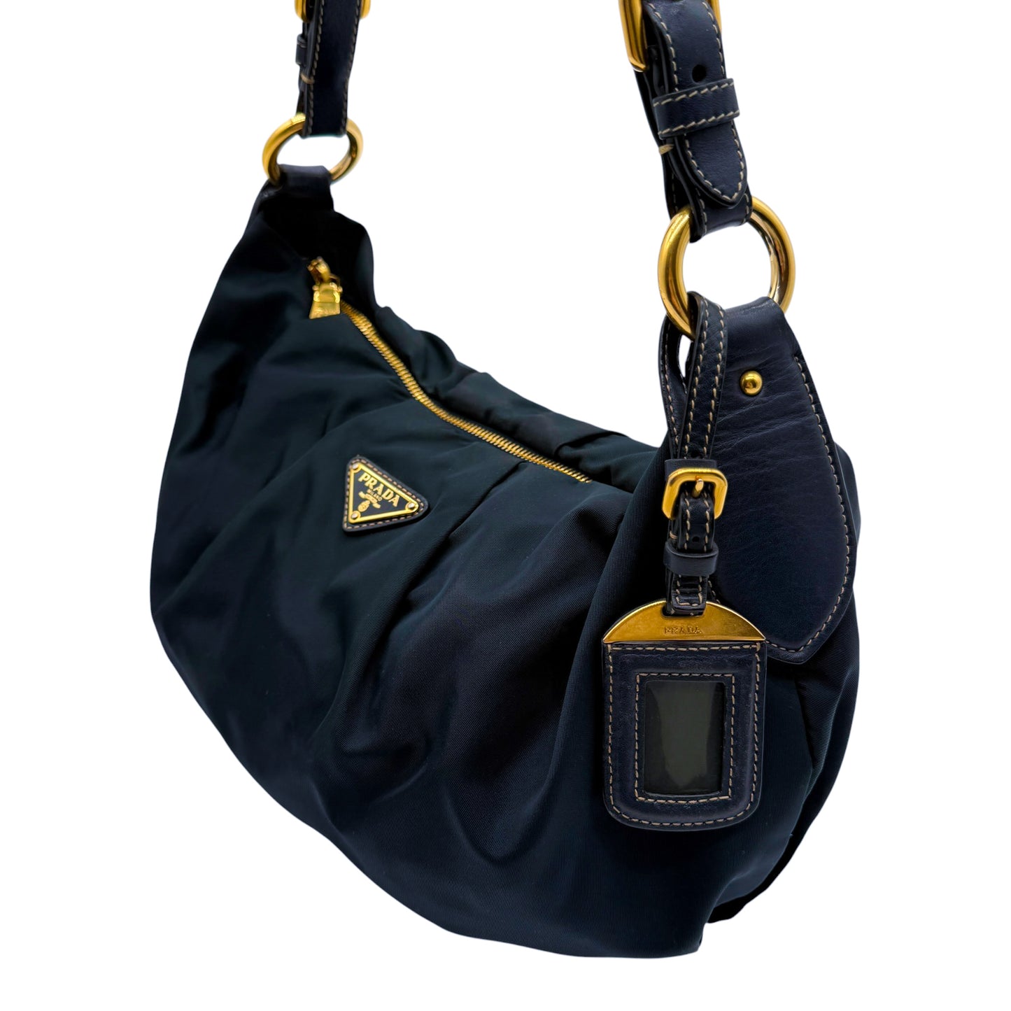Prada Navy Nylon Shoulderbag