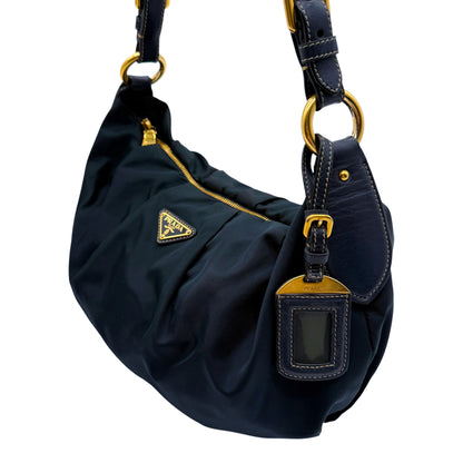 Prada Navy Nylon Shoulderbag