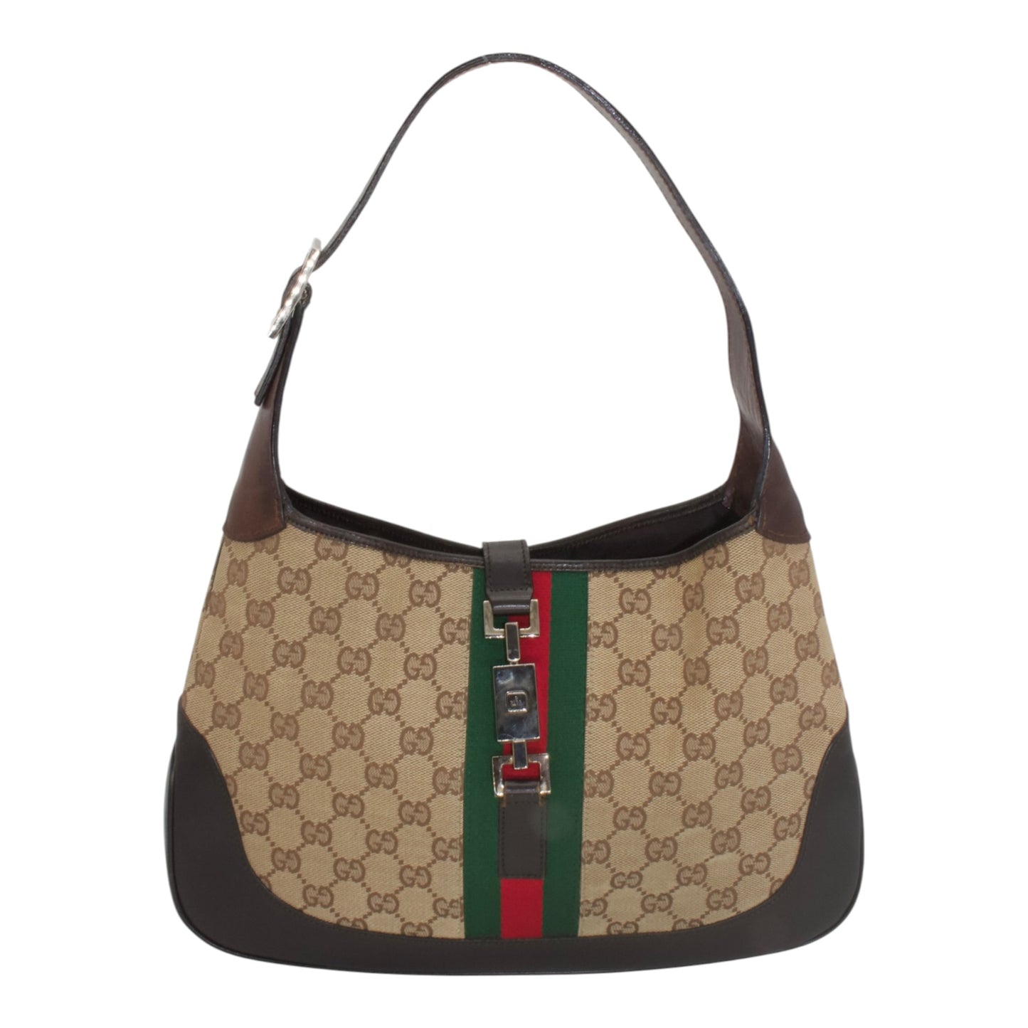 Gucci Tom Ford Brown Monogram Jackie Bag
