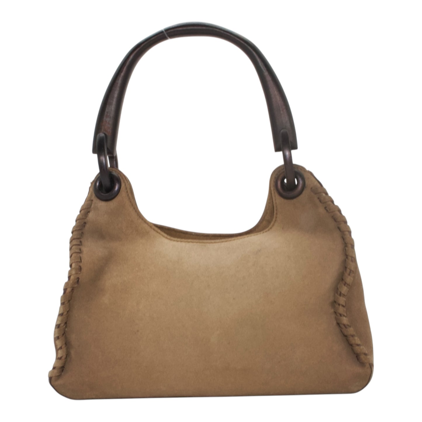 Gucci Brown Suede Whipstitch Hobo Bag