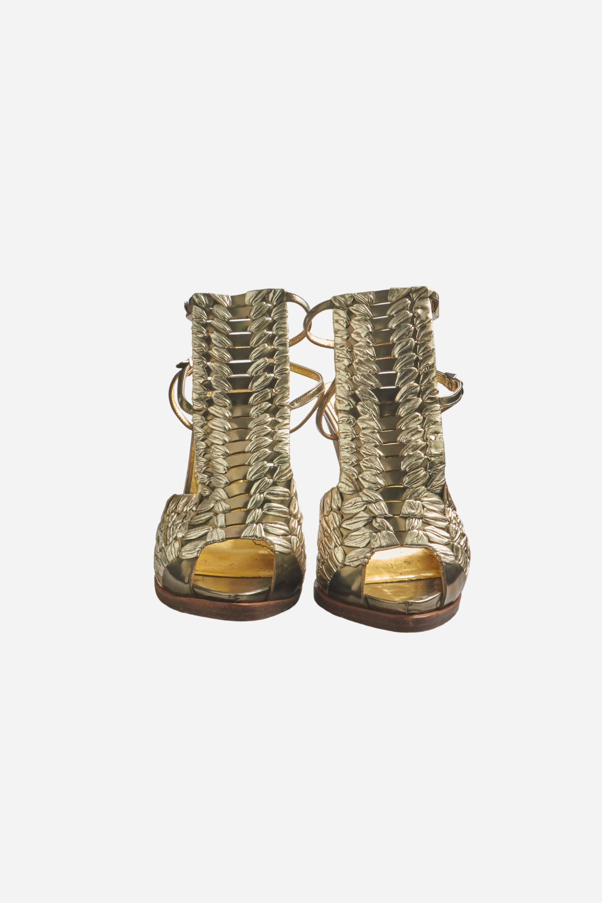 Givenchy Gold Gladiator Heels