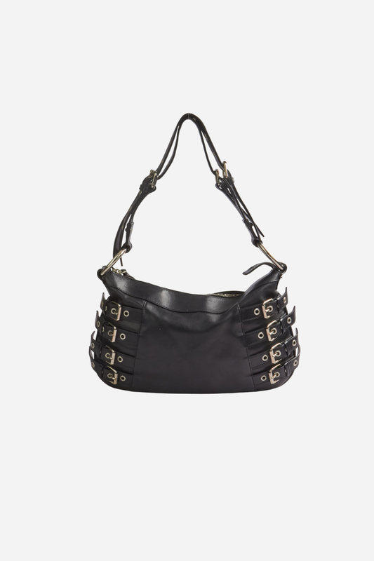 Dolce & Gabbana 2003 Black Leather Corset Bag