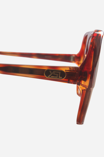 Yves Saint Laurent Brown Aviator Sunglasses